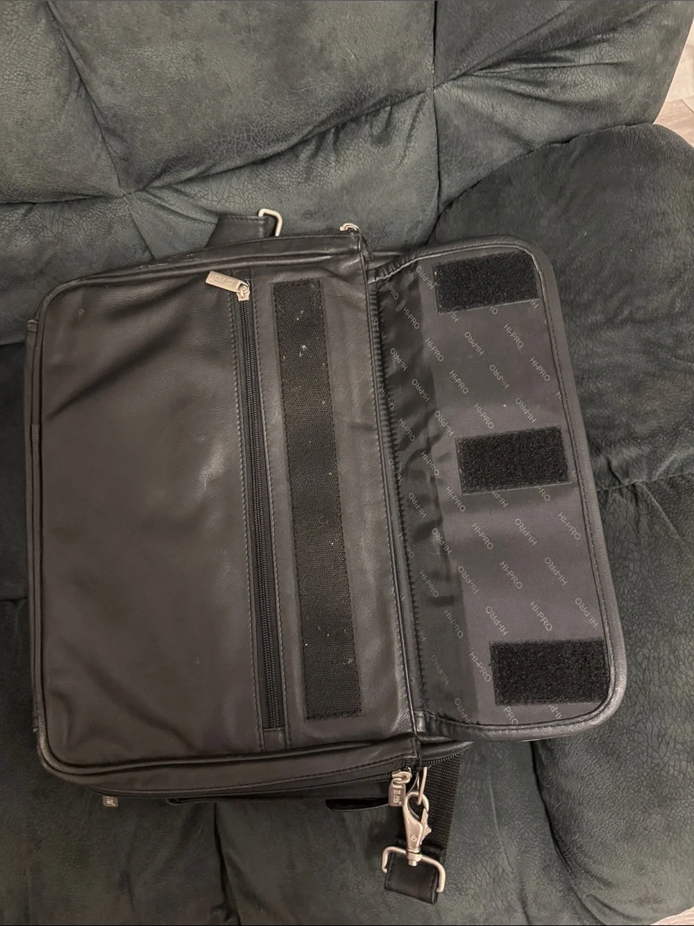 Black Leather Messenger Bag for Men - Professional Carry Case